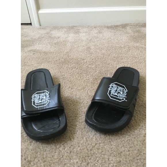 South Carolina Gamecocks Men\'s Sandals Flip Flops Slides Size M Black White main image 4